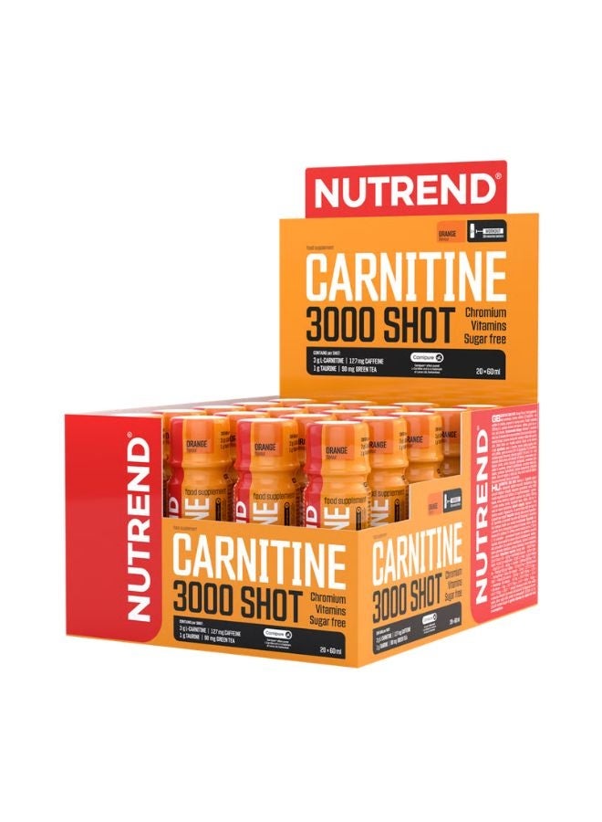 Carnitine 3000 Shot Strawberry 20 X 60 Orange Flavour